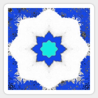 blue winter abstract pattern Sticker